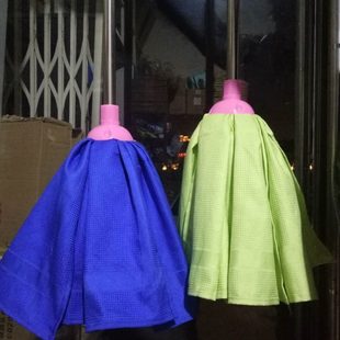 包邮 无痕布拖把拖布墩布吸水传统手拧无痕布拖布墩布圆头家用