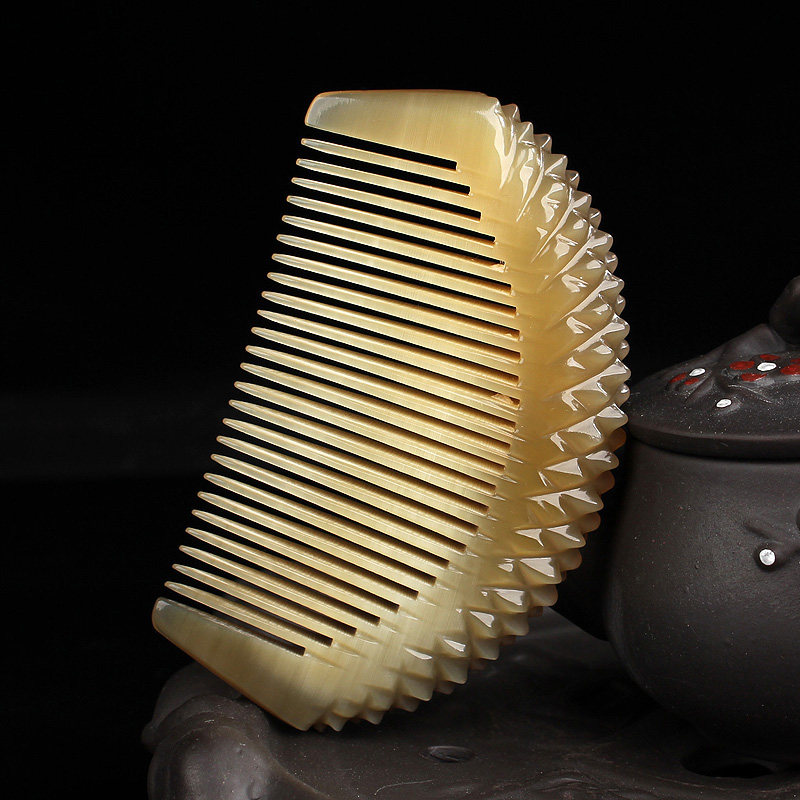 精品天然牦牛角梳子家用防静电脱发女梳便携可爱小梳厚送礼物网红