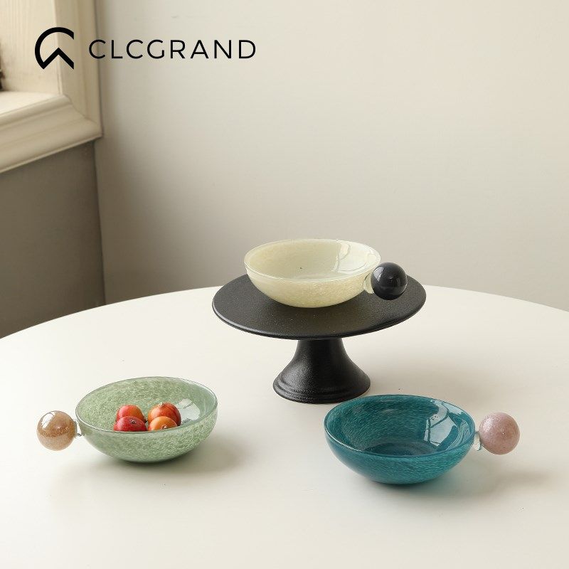 轻奢创意玻璃水果盘摆件高级感客厅茶几零食点心摆放盘点心干果盘,家居饰品,果盘/果篓,淘宝优惠券,粉丝福利购,淘宝优惠卷