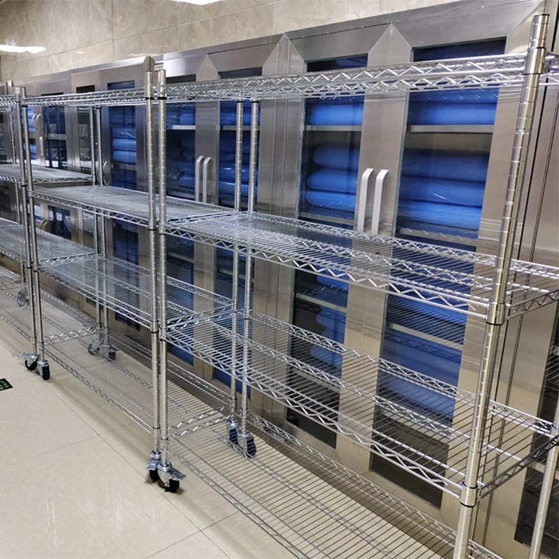 仓储置物架花架家用货架金属不锈钢多层落地储物组装拼接物料架子