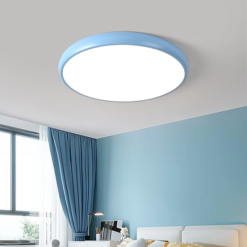 极简卧室灯吸顶灯简约现代大气北欧奶油防风灯具创意圆形书房主卧