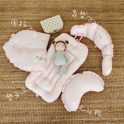 米南宠物推车垫子边缘垫围挡柔软全棉内垫靠垫出行推车配件四件套