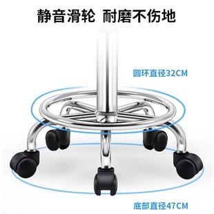 吧台椅美容理发美甲圆凳子家用升降旋转椅子高脚凳靠背滑轮酒吧椅