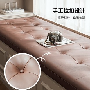 通用高端定制皮革沙发坐垫 猫爪皮飘窗垫轻奢高级阳台垫子四季