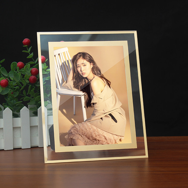 简约水晶照片打印加相框摆台5寸6寸7寸8寸10寸A4玻璃框架摆件定制,家居饰品,相框/画框,淘宝优惠券,粉丝福利购,淘宝优惠卷