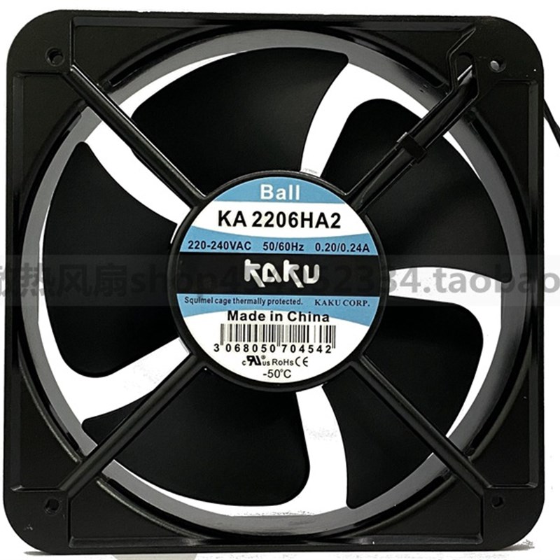 KA2206HA2 原装KAKU卡固 20060 220V配电柜耐高温通风机 散热