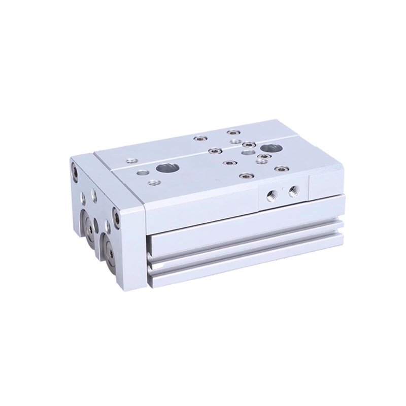 亚德客型精密滑台气缸HLQ/HLQL6/8/12/16/20/25X10X20X50X100S-AS