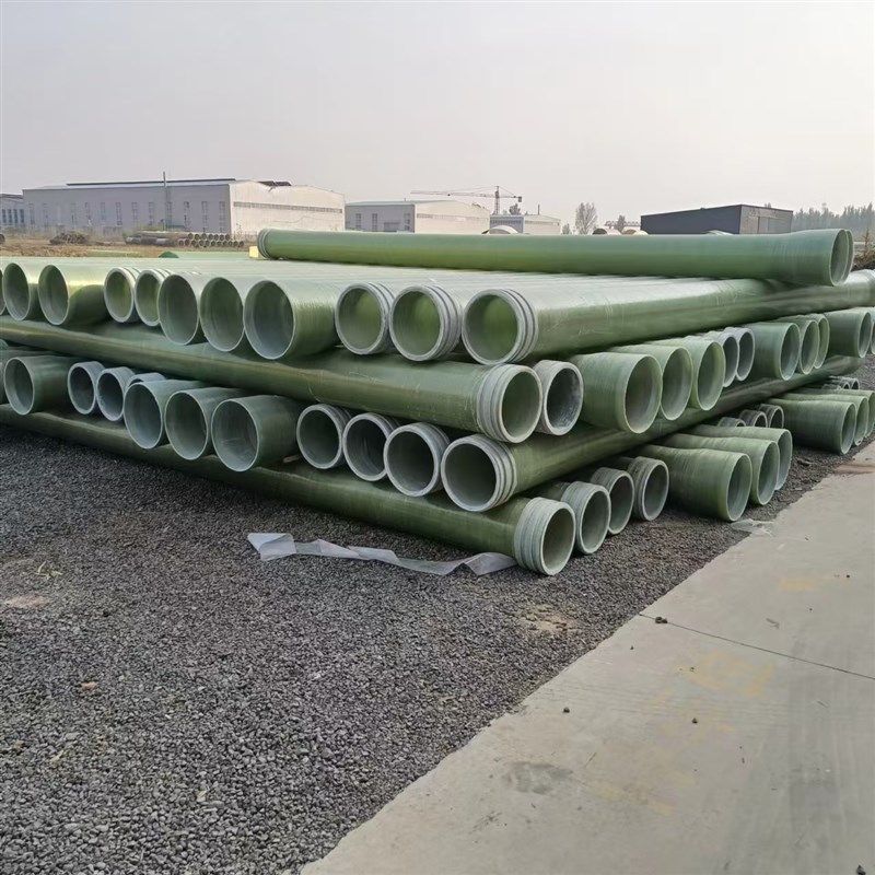 玻璃钢夹砂通风除臭管道 大口径烟囱污水管FRP脱硫塔净化塔排水管
