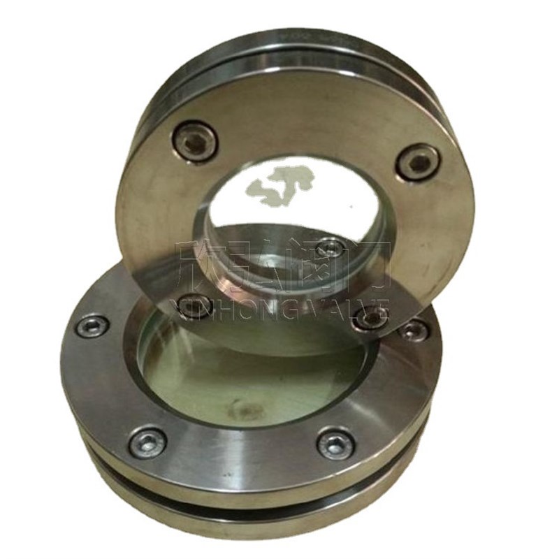 JB95-64带颈视镜 高压高温碳钢对夹法兰视盅 玻璃压力视镜 欣弘阀