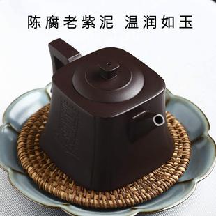 宜兴手工紫砂壶大智若愚家藏老紫泥 滴水不漏 易包浆 出水顺畅