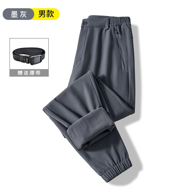 冲锋裤男女冬季防风防水加绒加厚户外运动软壳裤登山裤滑雪裤