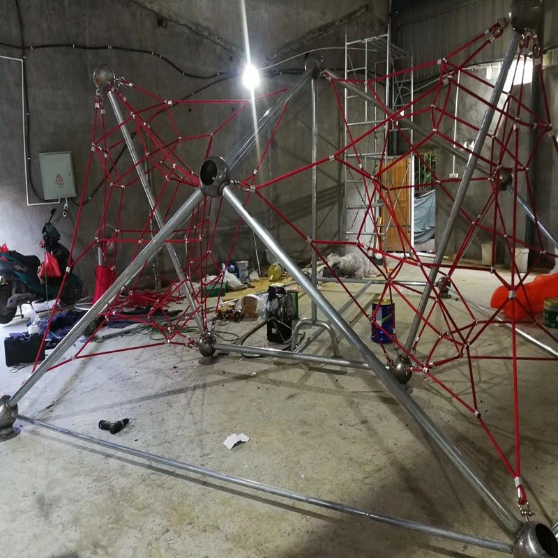 儿童锥形攀爬网公园攀爬大型非标爬网幼儿园户外攀登游乐拓展组合