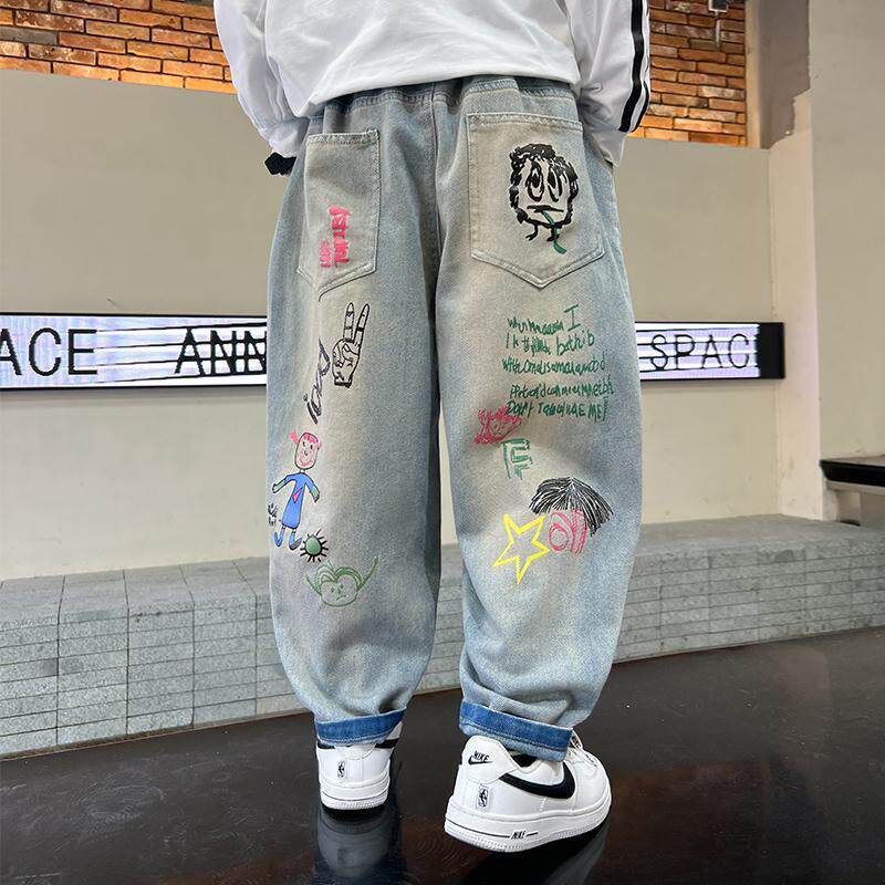 男童牛仔裤春夏装2026新款儿童裤子春季韩版宽松中大童休闲长裤潮