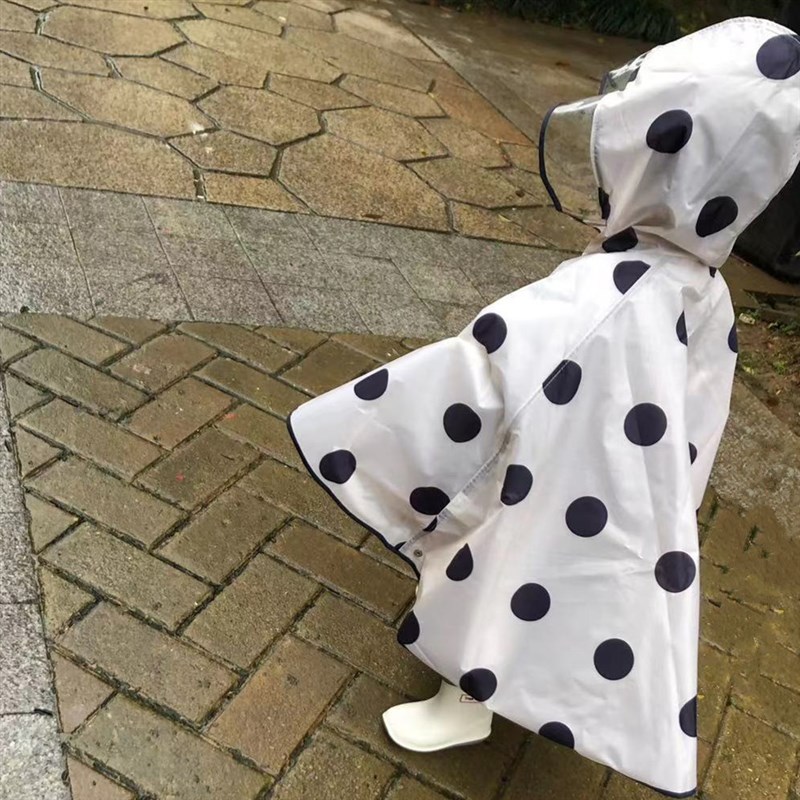 儿童防水斗篷式雨衣小孩男女童宝宝透气幼儿园上学亲子雨披成人女