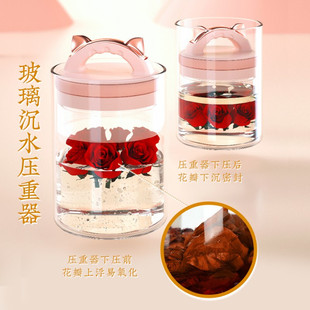 居元素玻璃泡菜罐小馋猫耐热高硼硅大容量家用密封腌菜腊八蒜罐子