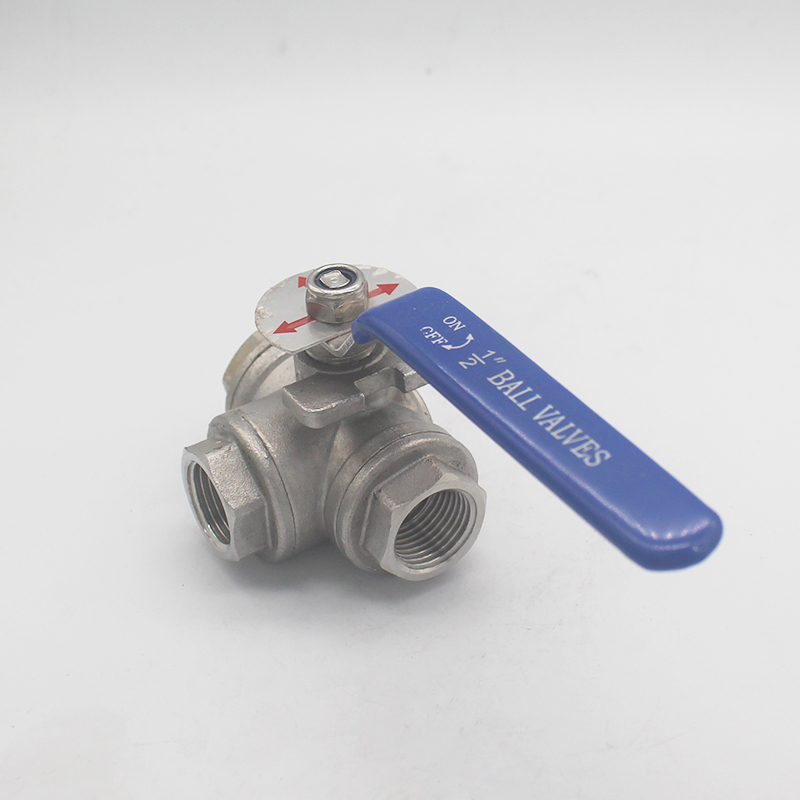 不锈钢三通球阀L型T型内丝扣内螺纹流体水阀门管道转换阀4 6分1寸