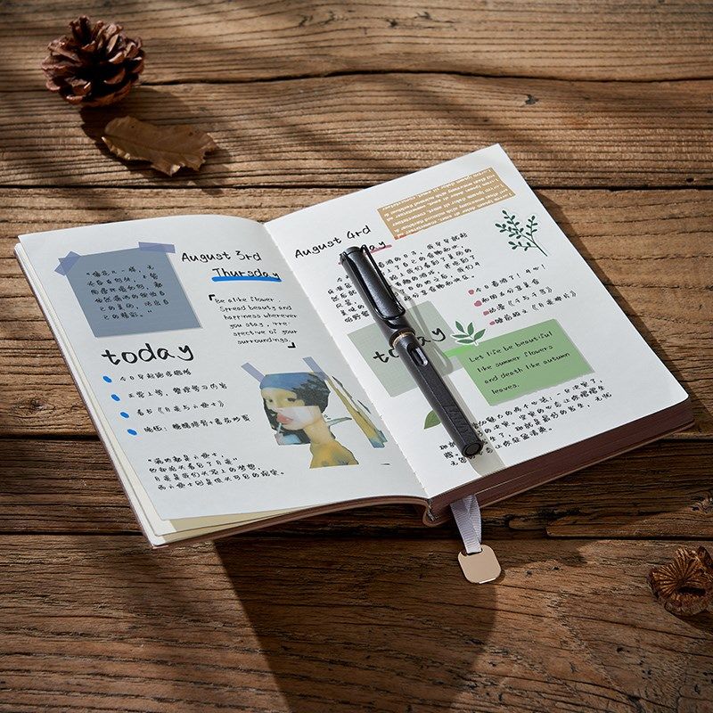 空白本a5软皮面笔记本本子简约白纸内页工作学习绘画素描大学生手