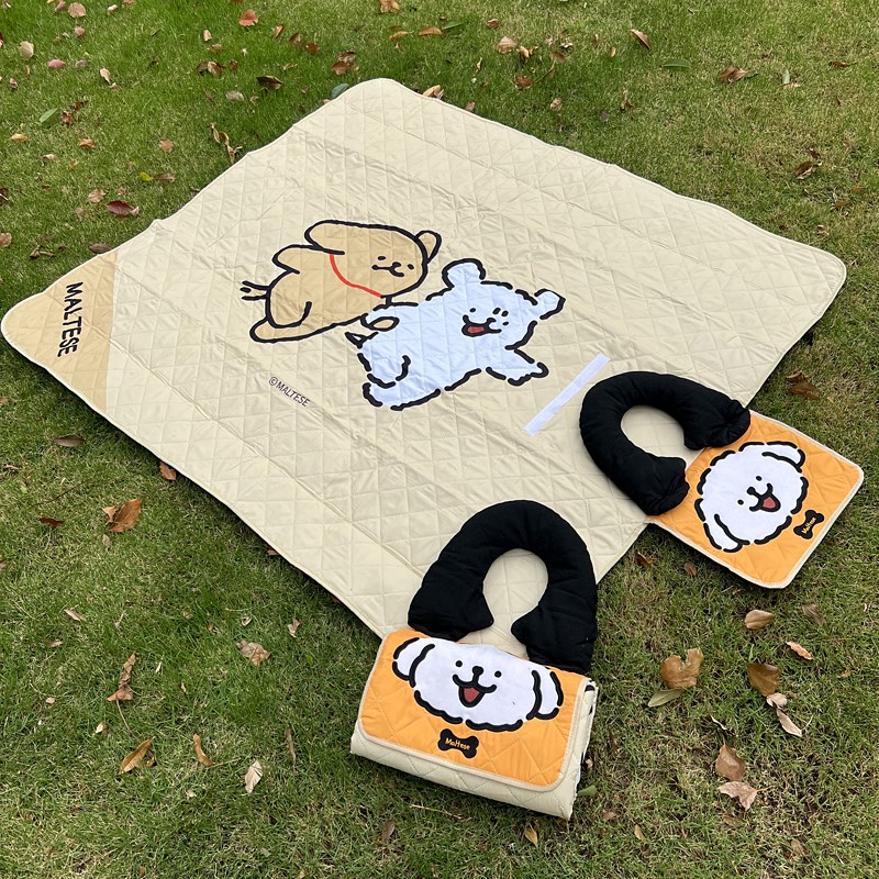 捡漏价!线条小狗!卡通便携轻便草坪野餐垫户外露营超声波防潮垫