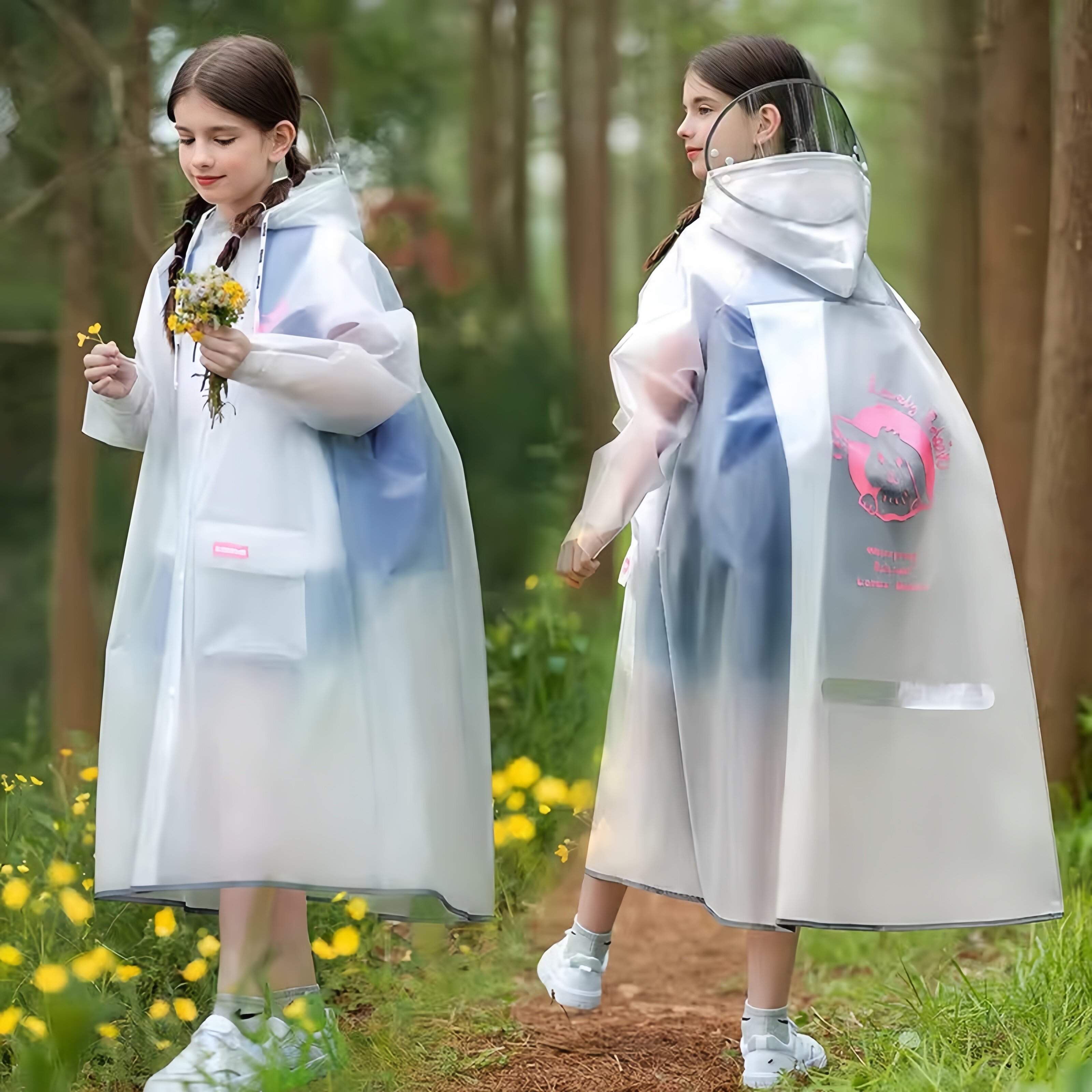 德国儿童雨衣学生男女童防水全身2026新款男孩带书包位中大童上学