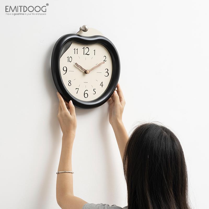 EMITDOG免打孔中古风表挂钟客厅TYOS745O高级感204新钟款创意2挂