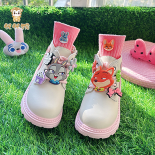 女童宝宝马丁靴2025新款幼儿童中大童鞋子女孩公主鞋软底洋气短靴