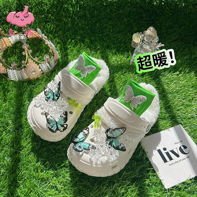 2025室内新款儿童家居加棉洞洞鞋