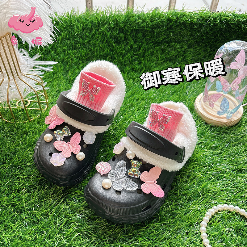 高级感女款防滑棉拖鞋外穿幼儿童