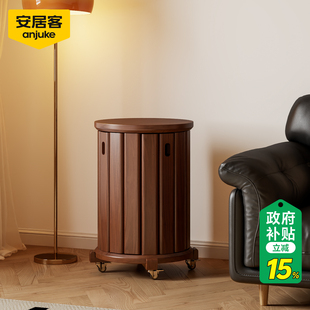 安居客实木堆叠凳客厅餐厅可叠放凳子家用结实耐用叠叠凳高级圆凳