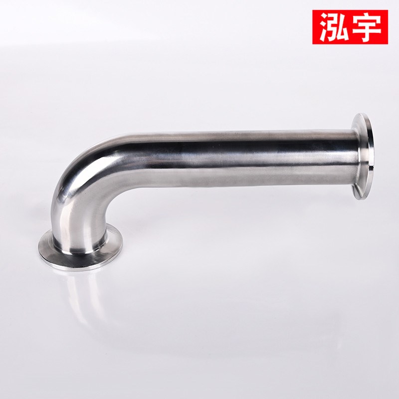 304 316L不锈钢九十度单边加长直边快装卡箍卡盘精密抛光90弯头