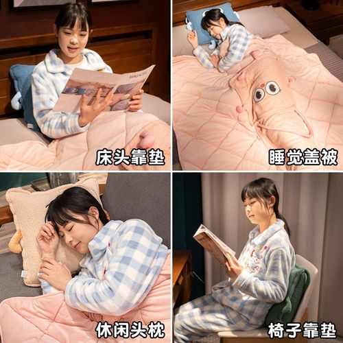 抱枕被子两用毯子二合一加厚办公室折叠午睡枕头车用午休汽车靠枕