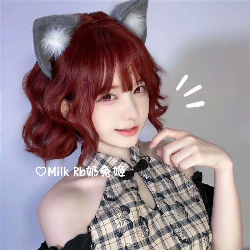 奶兔姬*做你的猫/ 黑白猫耳发饰发箍软妹漫展手作cos可爱女仆