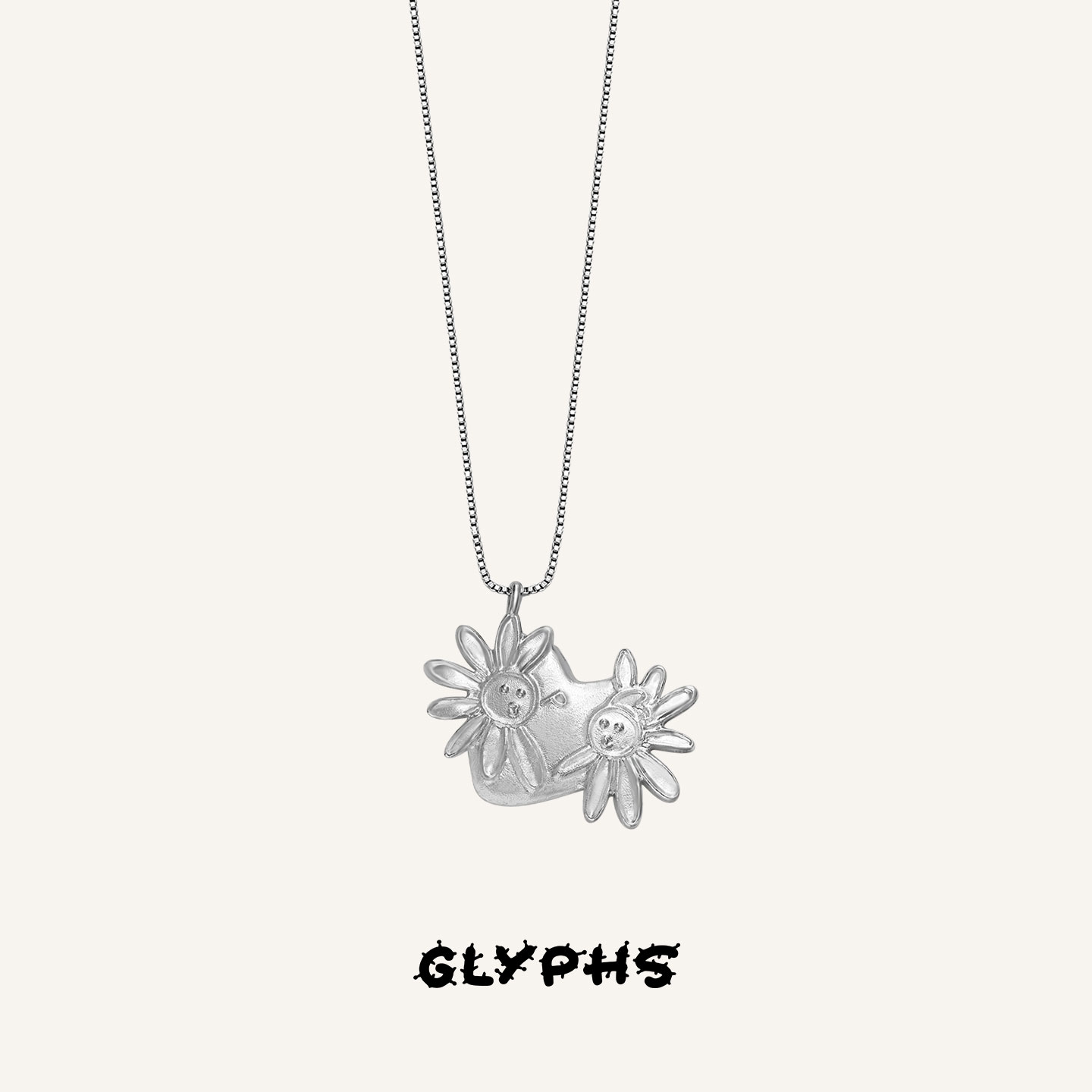 GLYPHS/符界花精灵若蜜纳西族东巴文长项链高级感百搭女锁骨链