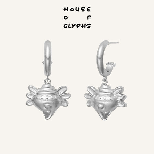 House of Glyphs符界HOG原创设计宝螺耳坠小众耳饰