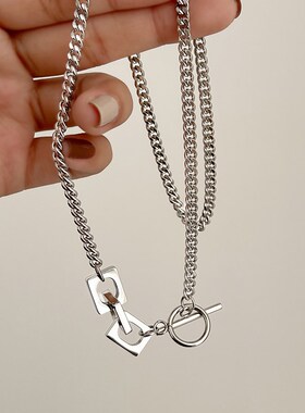 ot扣毛衣项链女镂空设计装饰冷淡风高级感小众锁骨链女士春天饰品