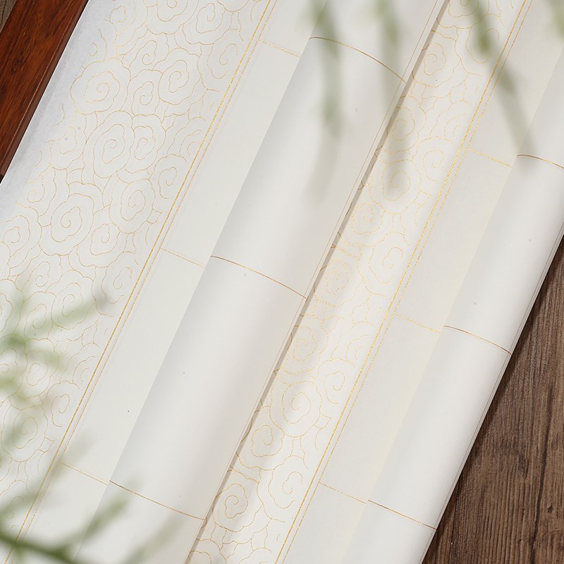 徽韵天宣阁加厚四尺整张方格子宣纸半生半熟古诗词书法专用纸创作