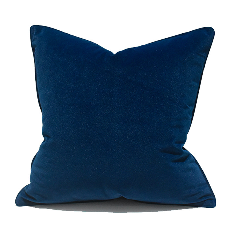 橙色毛绒抱枕酒店简约现代沙发蓝色靠包定制卧室床上飘窗靠垫含芯