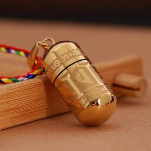 六字真言空心吊坠可打开装东西嘎乌盒项链挂坠能放救心丸挂脖子