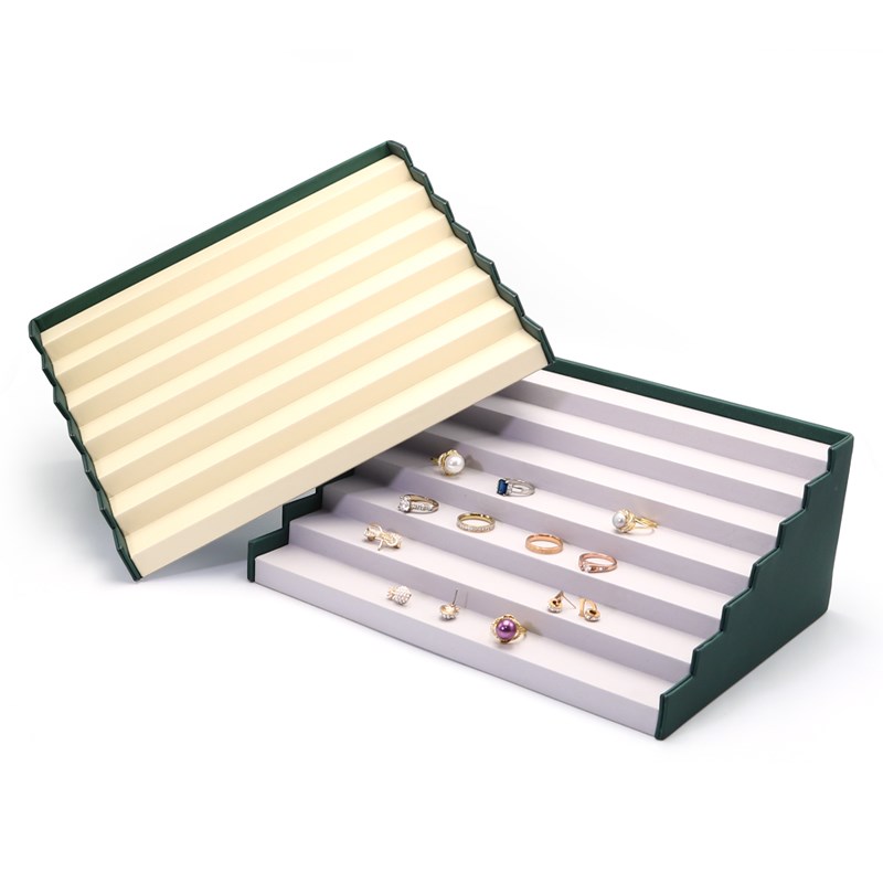 珠宝直播摆货台阶梯展示架圆珠散珠裸石放盘古玩珠子多层收纳架