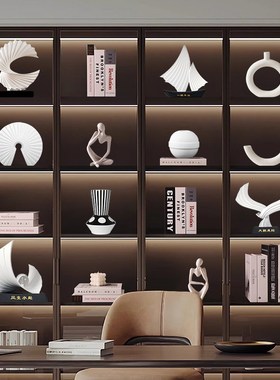 轻奢高档酒柜装饰品现代办公室摆件家居客厅玄关电视柜桌面工艺品