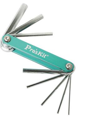 台湾宝工 HW-221M便携式省力折叠扳手 内六角扳手组套套装1.5-8