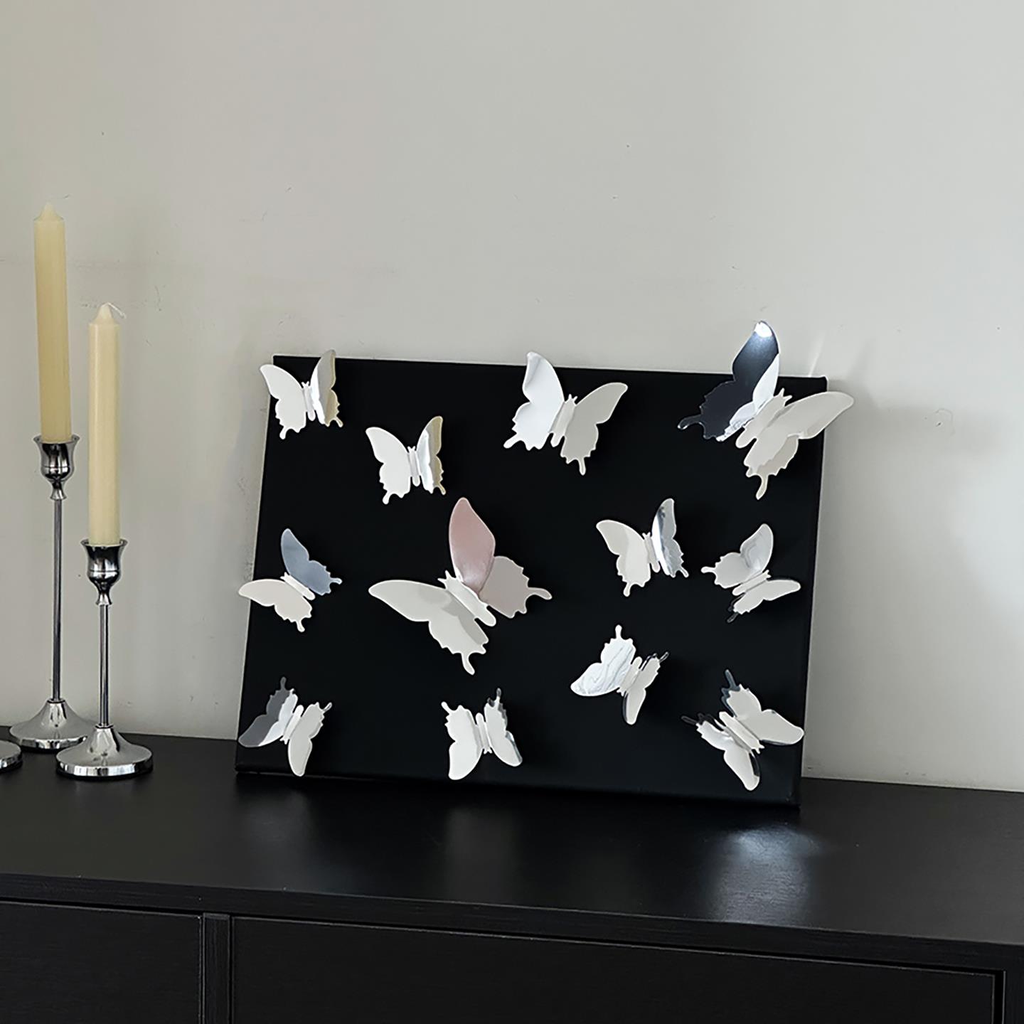 ins风蝴蝶装饰画客厅软装电视柜摆台玄关挂画桌面摆件装饰品道具