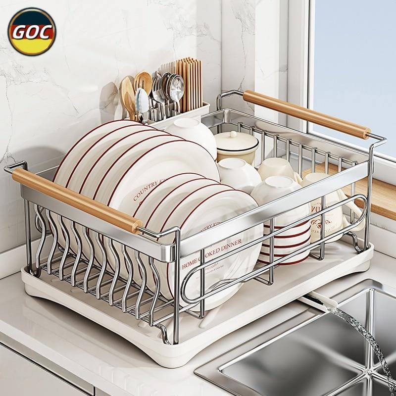 德国碗碟收纳架碗架304不锈钢厨房置物架沥水篮放碗筷碗盘沥水架