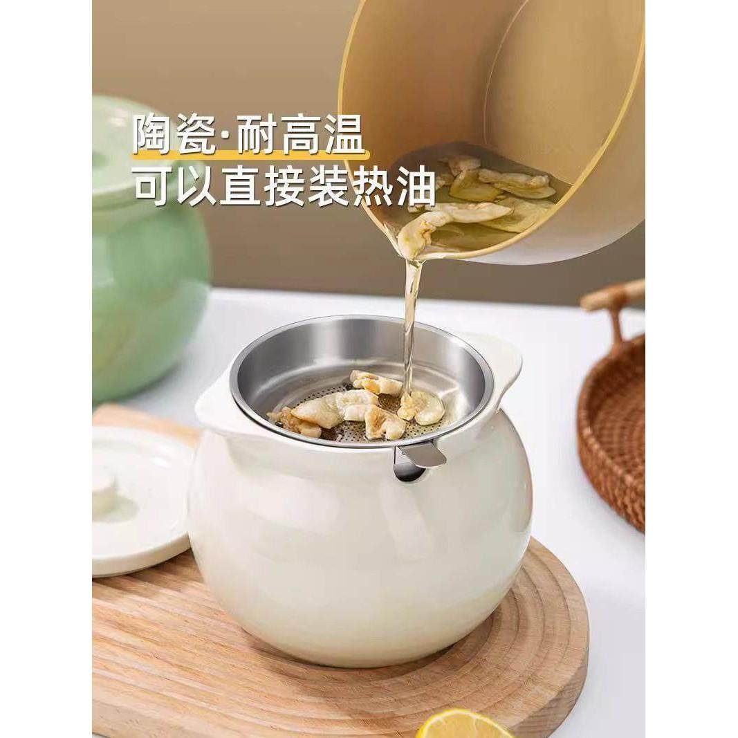 德国猪油罐家用耐高温油罐陶瓷装荤油辣椒油红油罐子厨房专用容器,厨房/烹饪用具,调味瓶罐/调料研磨器,淘宝优惠券,粉丝福利购,淘宝优惠卷