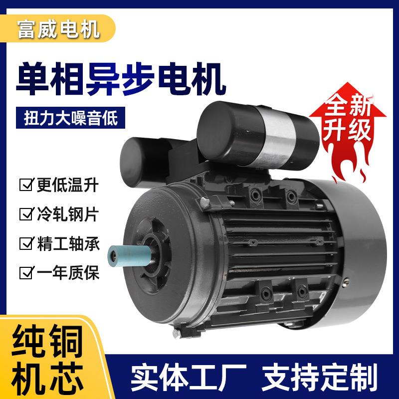 YL710-4单相异步电动机230W缩短款机壳小法兰国标铝壳低噪音电机