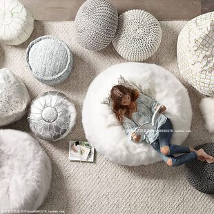 懒人沙发单人可爱卧室高品质羊毛绒豆袋 懒骨头 个性小户型可拆洗