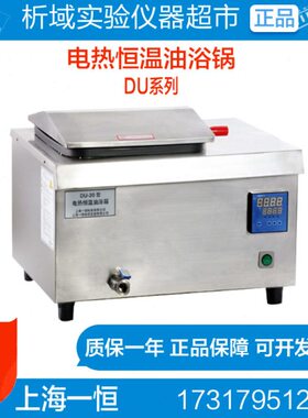 上海一恒DU-20 DU-30电热恒温油浴锅 不锈钢电热恒温油浴锅水浴锅