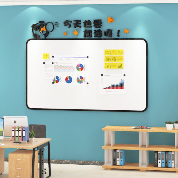 公告栏墙贴亚克力宣传栏业绩p企业文化墙板办公室榜k板展示磁吸性
