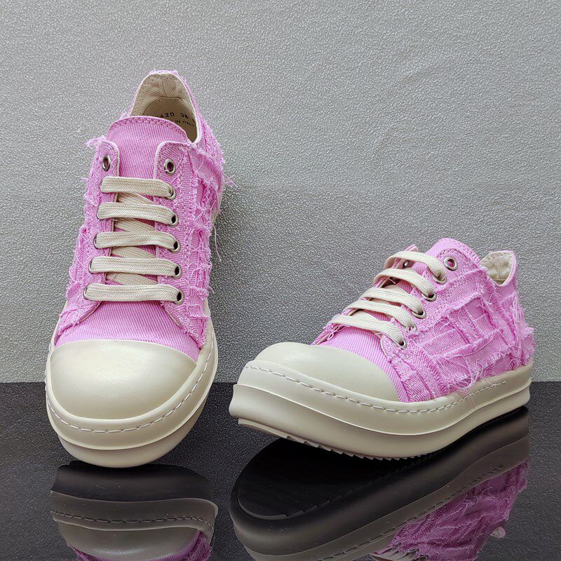 ro低帮鞋男增高厚底四季休闲帆布板鞋女流苏网红个性乞丐细带单鞋