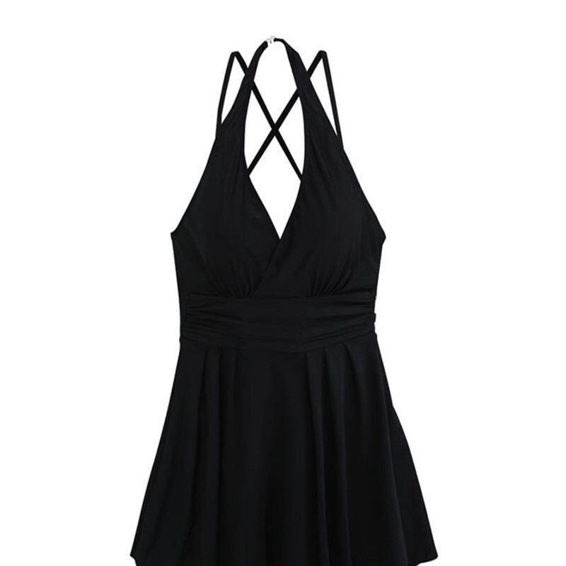 泳衣女连a体裙黑色网红爆款泡温泉度假高级感聚拢遮肚显瘦保守泳