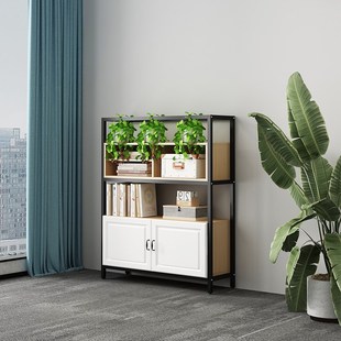 精品隔断花槽柜桌边矮柜文件柜铁艺花架屏风储物柜办公区域矮隔断